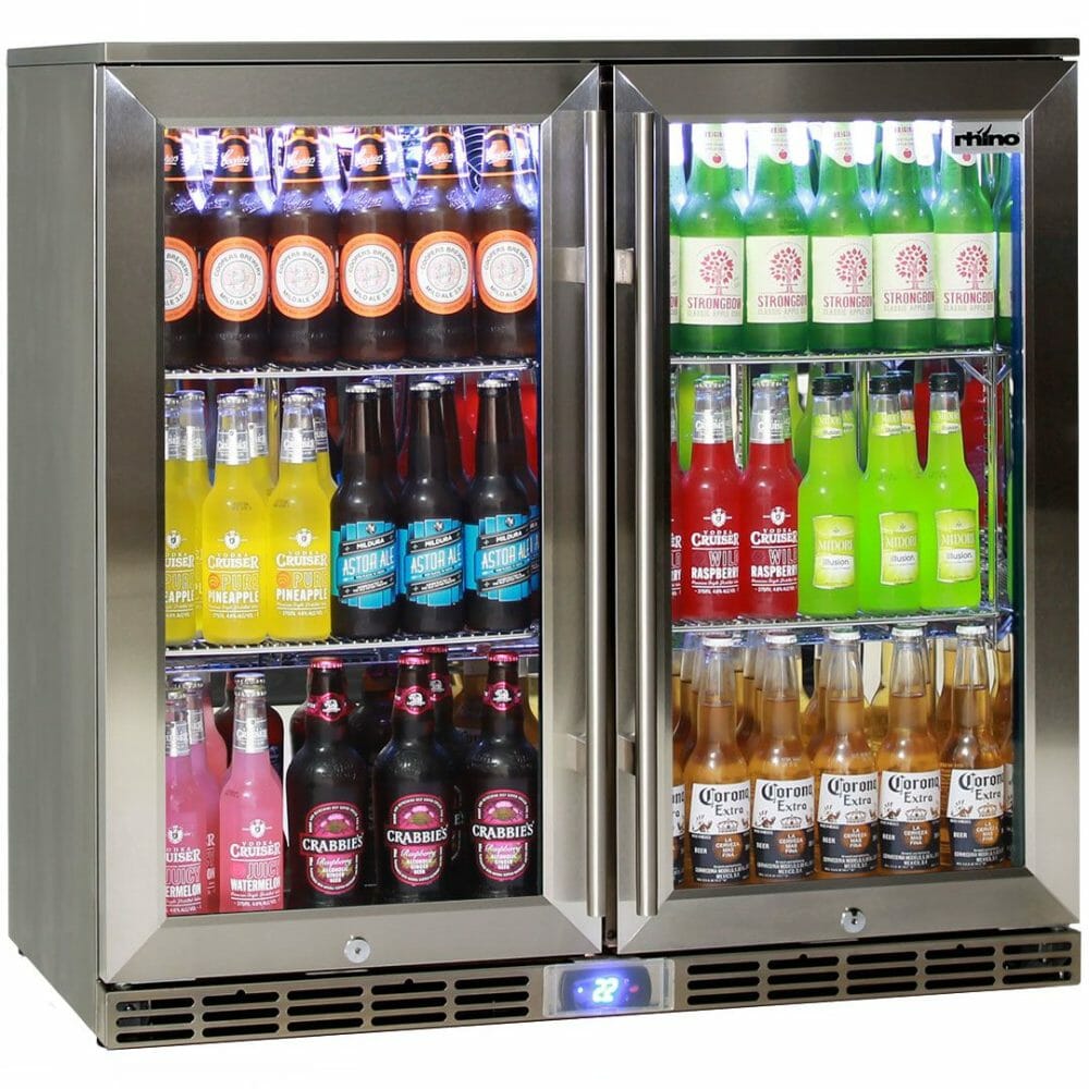 Rhino - GSP2H-840-SS - Stainless Steel Glass Door Bar Fridge - 840mm High - Image 2