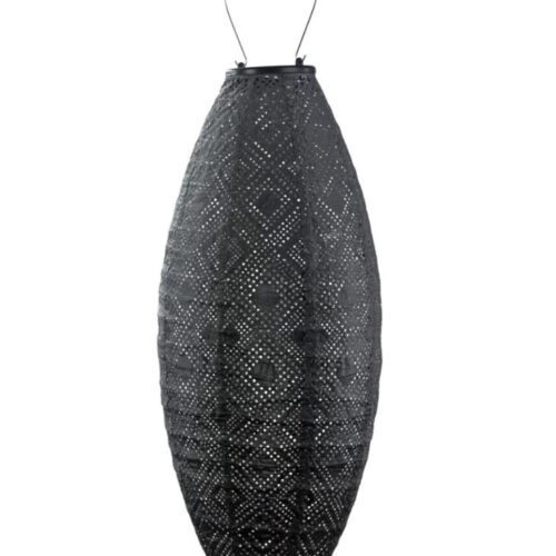 Lumiz Outdoor Solar Lantern Long Oval 20cm - Dark Grey