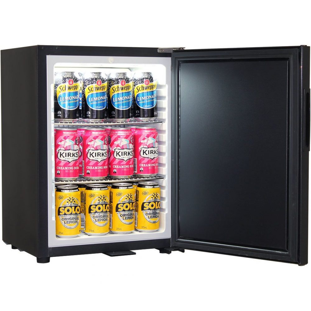 Schmick - SK40-SD - Black Solid Door Mini Bar Fridge - Right Hinged - Image 2