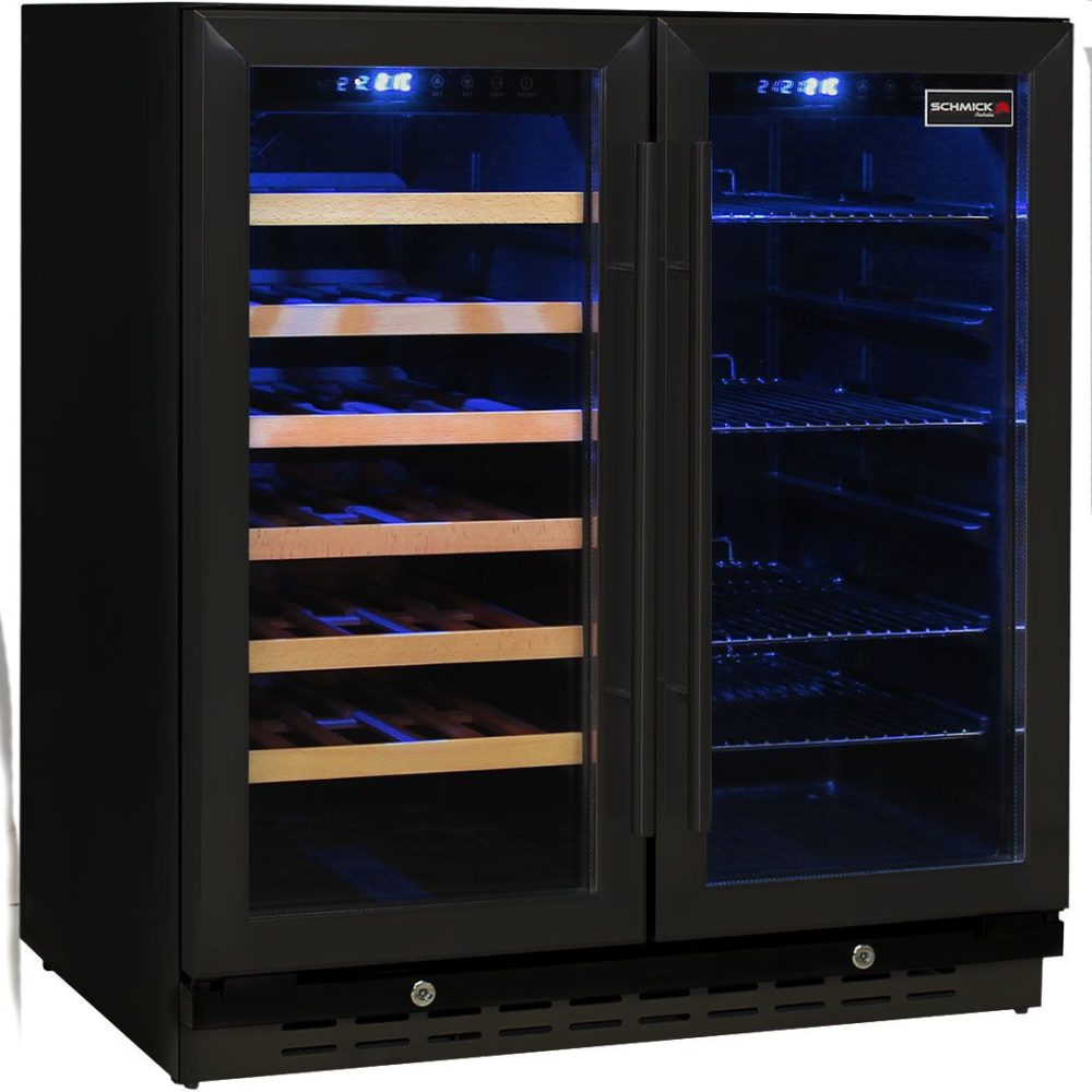 Schmick - JC165B - Black Triple Glazed Dual Zone Beer & Wine Fridge - Image 6