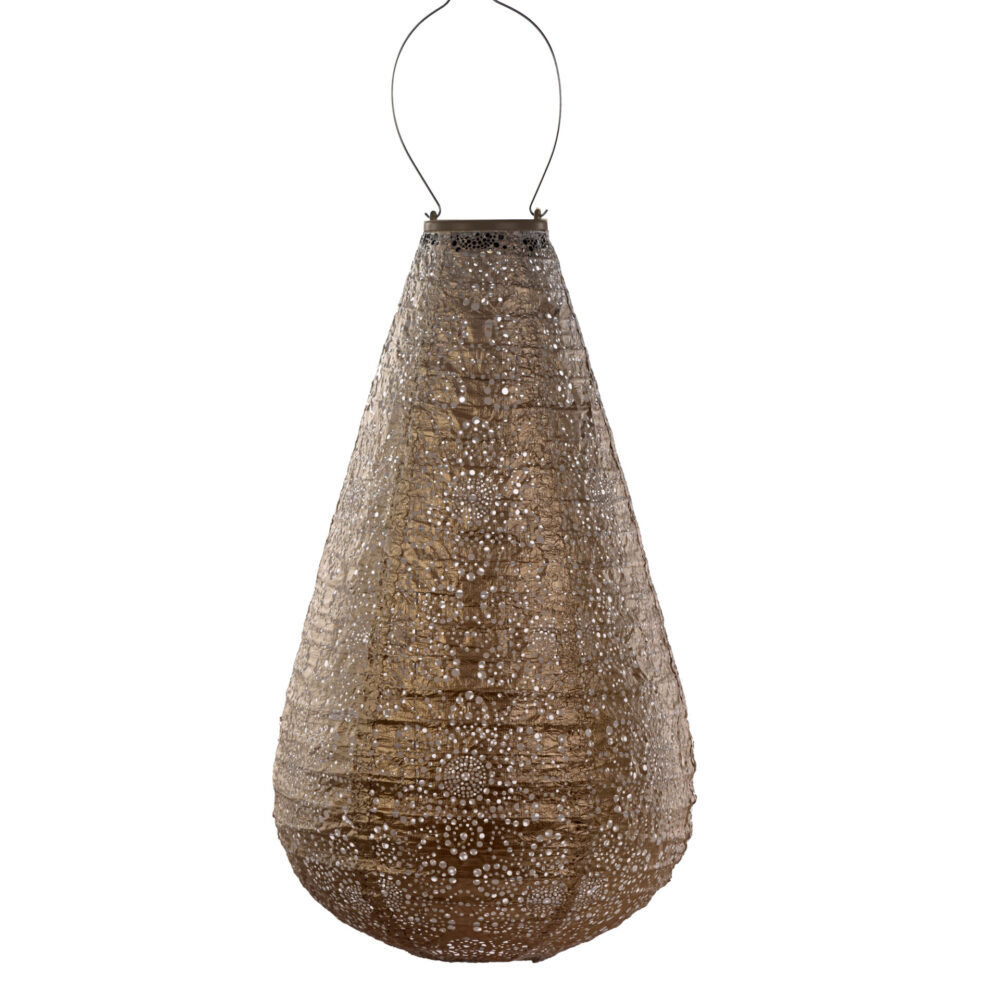 Lumiz Outdoor Solar Lantern Drop 28cm - Gold