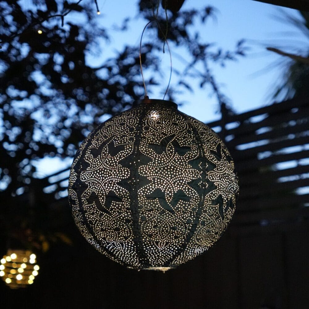 LUMIZ Solar Lantern Round 30 Petrol