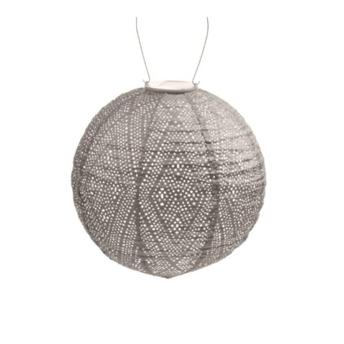 Lumiz Outdoor Solar Lantern Round 20cm - Light Taupe